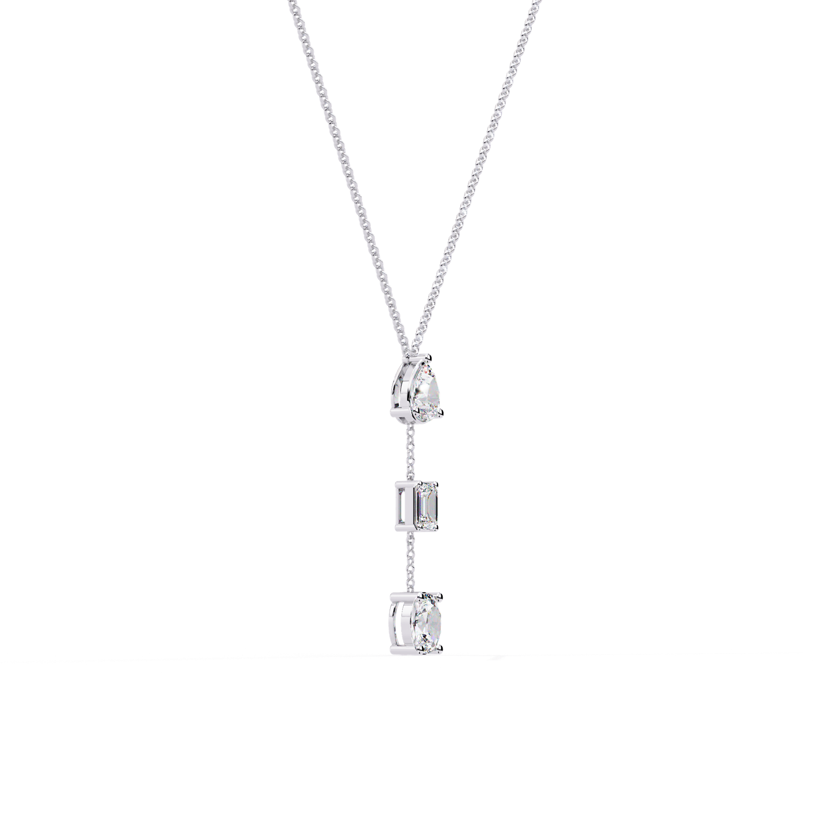 Triple Drop Diamond Pendant